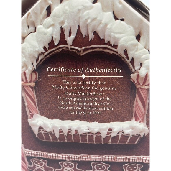 Muffy VanderBear Ginger Bear NABCO 1992 Limited Edition 8” Plush Stuffed Animal - Picture 15 of 16